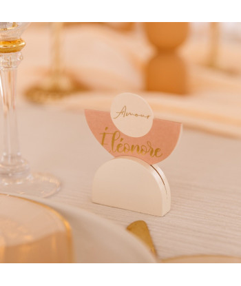 12 Marque-Tables Curve Nude, Blush, Terracotta et Or