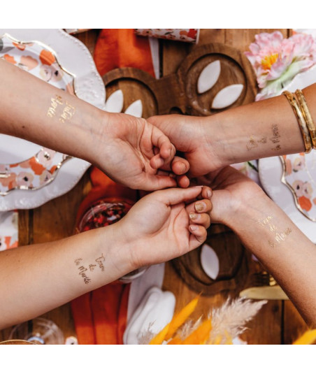 Tatouages éphémères - EVJF team de la mariée et future mariée
