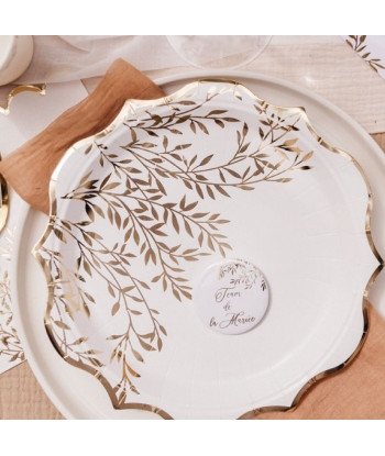 Badge EVJF  "team de la mariée" x2 blancs et or