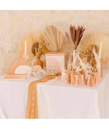 Urne "merci" en carton rose - mariage, anniversaire