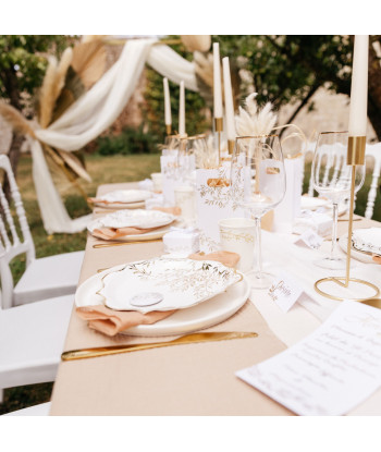 8 Assiettes Jolis Brins Blanches