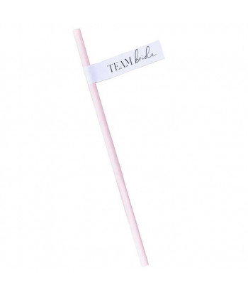 16 pailles girly Team bride pour EVJF