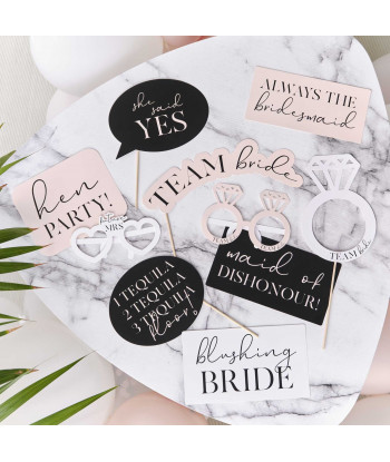 Kit Photobooth EVJF girly 10 Pieces