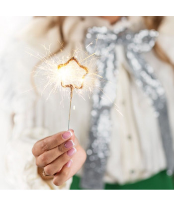 Lot de 2 cierges magiques  - etoile or