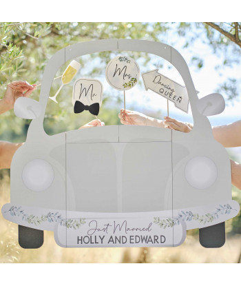 Cadre photo voiture vintage pour coin photobooth mariage