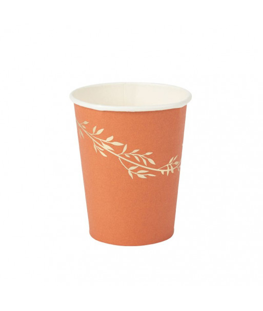 8 Gobelets Terracotta et Or