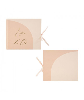 Livre d'or mariage beige et terracotta