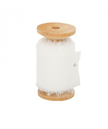 Ruban en mousseline de soie blanc