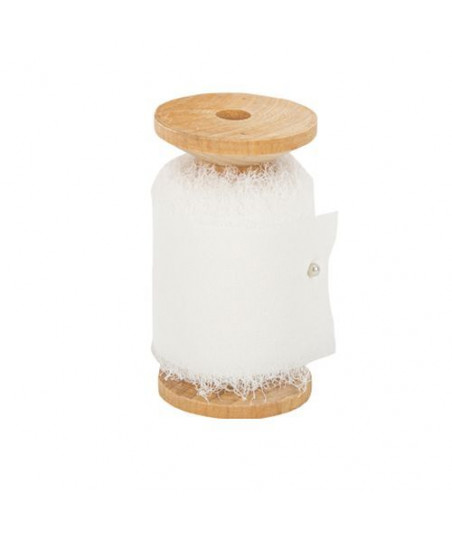 Ruban en mousseline de soie blanc