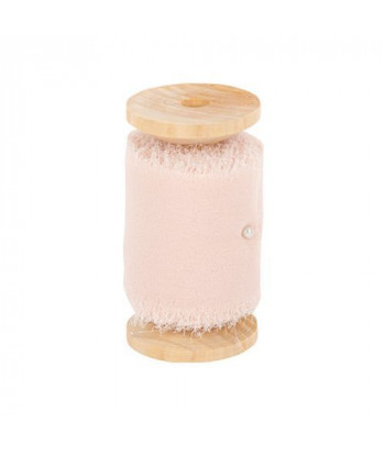 Ruban en mousseline de soie rose poudré