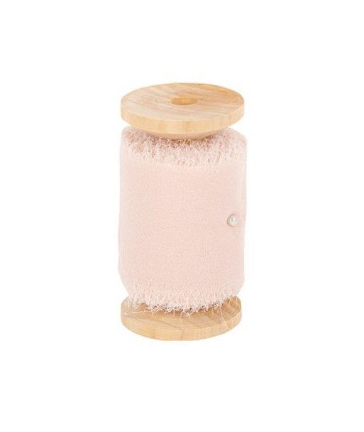 Ruban en mousseline de soie rose poudré