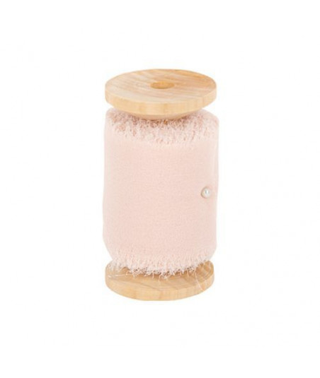 Ruban en mousseline de soie rose poudré