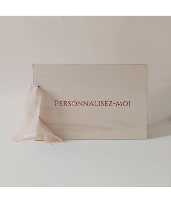 Livre d'or mariage en bois personnalisable