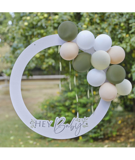 Cadre photobooth baby shower botanique et ballons