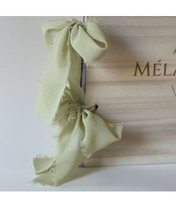 Ruban en mousseline de soie vert sauge