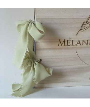 Ruban en mousseline de soie vert sauge