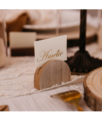 Supports marque-places en bois x3