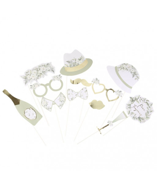 Accessoires vintage pour coin photobooth mariage