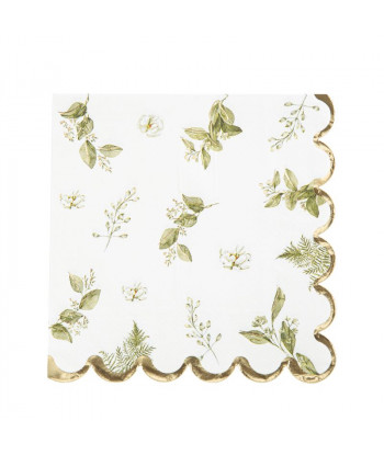 Serviettes jetables botanique x16