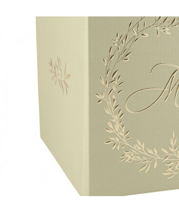 Urne minimaliste vert sauge et or