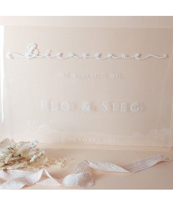 Panneau de mariage en plexiglas personnalisé