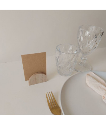 Supports marque-places en bois x3