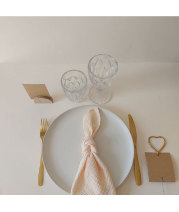 Lot de 4 serviettes gaze de coton blush