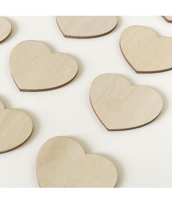 Petits cœurs en bois personnalisables