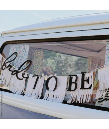 Guirlande EVJF "bride to be" rose