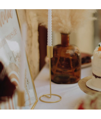 Bougeoir moderne or doré