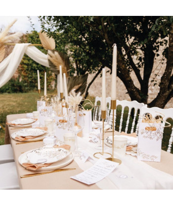 Bougeoir moderne or doré