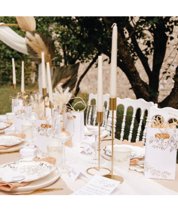 Bougeoir moderne or doré