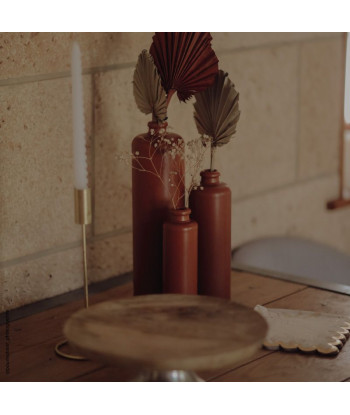 Serviettes jetables pampa et fleurs, blush et or