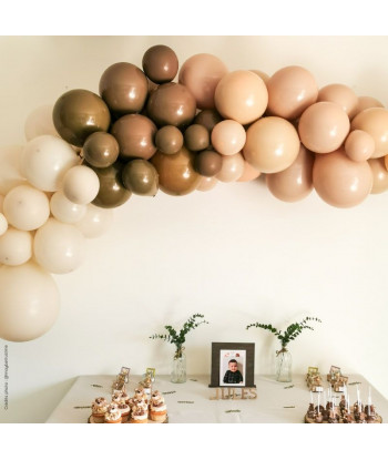Arche de ballons nude et marron