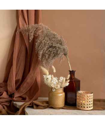 Petit vase en grès camel moucheté