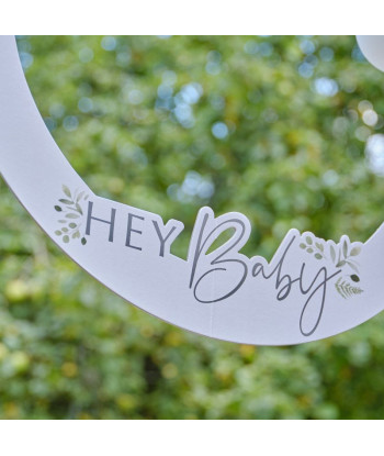 Cadre photobooth baby shower botanique et ballons