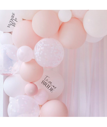 Arche de ballons EVJF Rose et Rose Gold