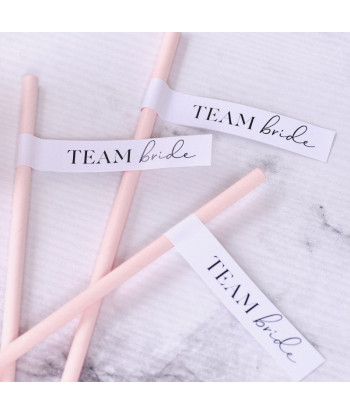 16 pailles girly Team bride pour EVJF