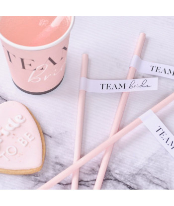 Lot de 8 gobelets girly Team bride pour EVJF