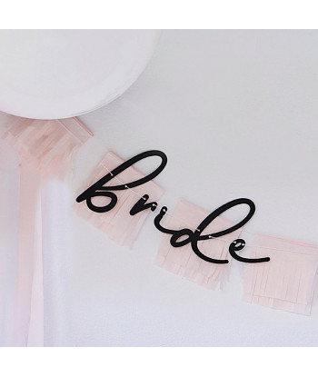 Guirlande EVJF "bride to be" rose