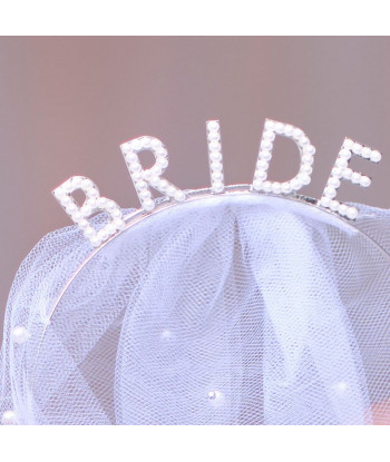Serre-tête EVJF Bride To Be avec voile
