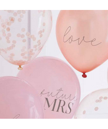 Ballons confettis et pastels EVJF x8
