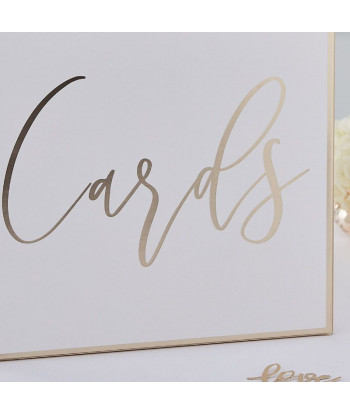 Urne mariage or et blanc