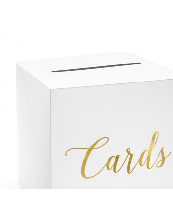 Urne mariage or et blanc