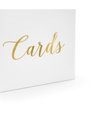 Urne mariage or et blanc