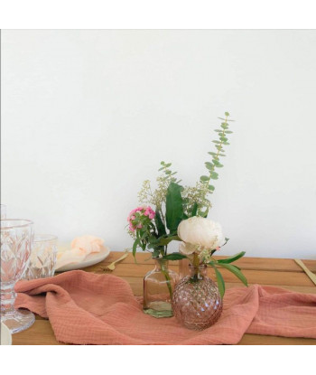 Vase en verre vieux rose