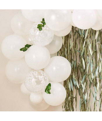 Kit arche de ballons avec feuille eucalyptus