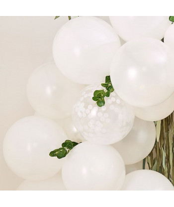 Kit arche de ballons avec feuille eucalyptus