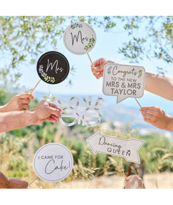 Accessoires vintage pour coin photobooth mariage