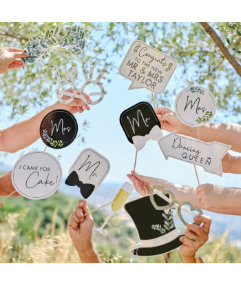 Accessoires vintage pour coin photobooth mariage